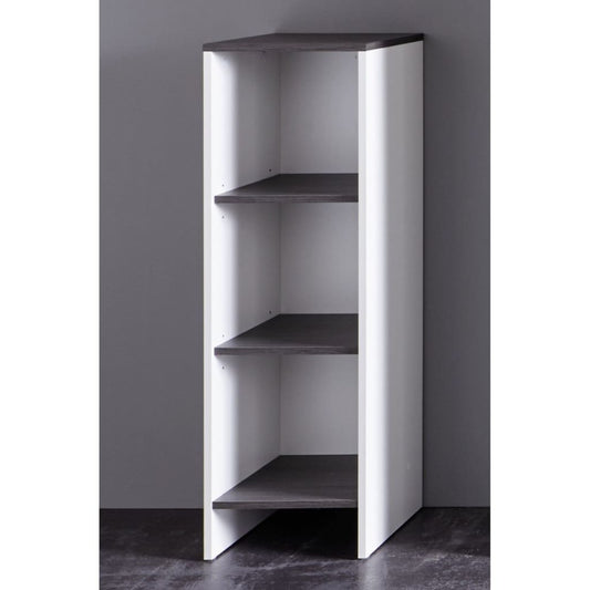Trendteam bathroom shelf SanDiego white and smoke silver