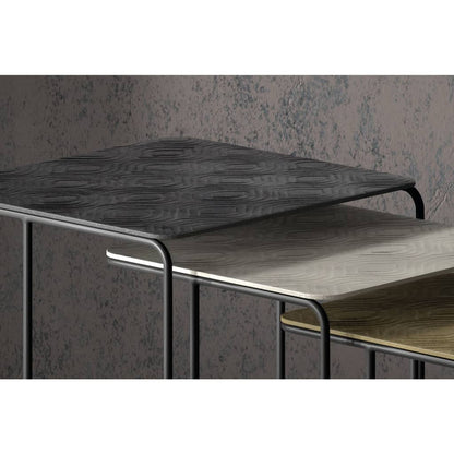 Rousseau 3-tlg. Beistelltisch-Set Covera Metall Mehrfarbig