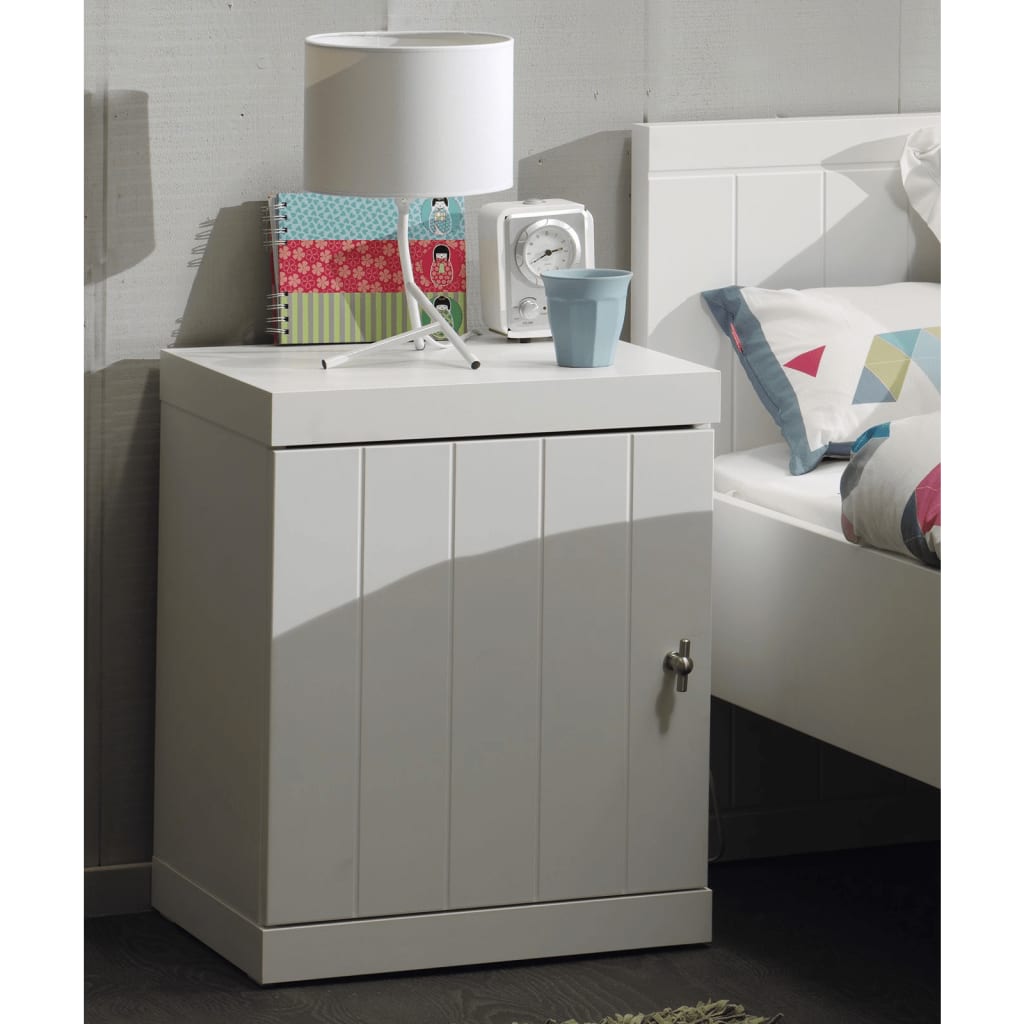 Vipack Nachttisch Robin mit Tür Holz Weiß