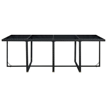 13 kom. Vrtna blagovaonska grupa s jastucima od poliratana crne boje