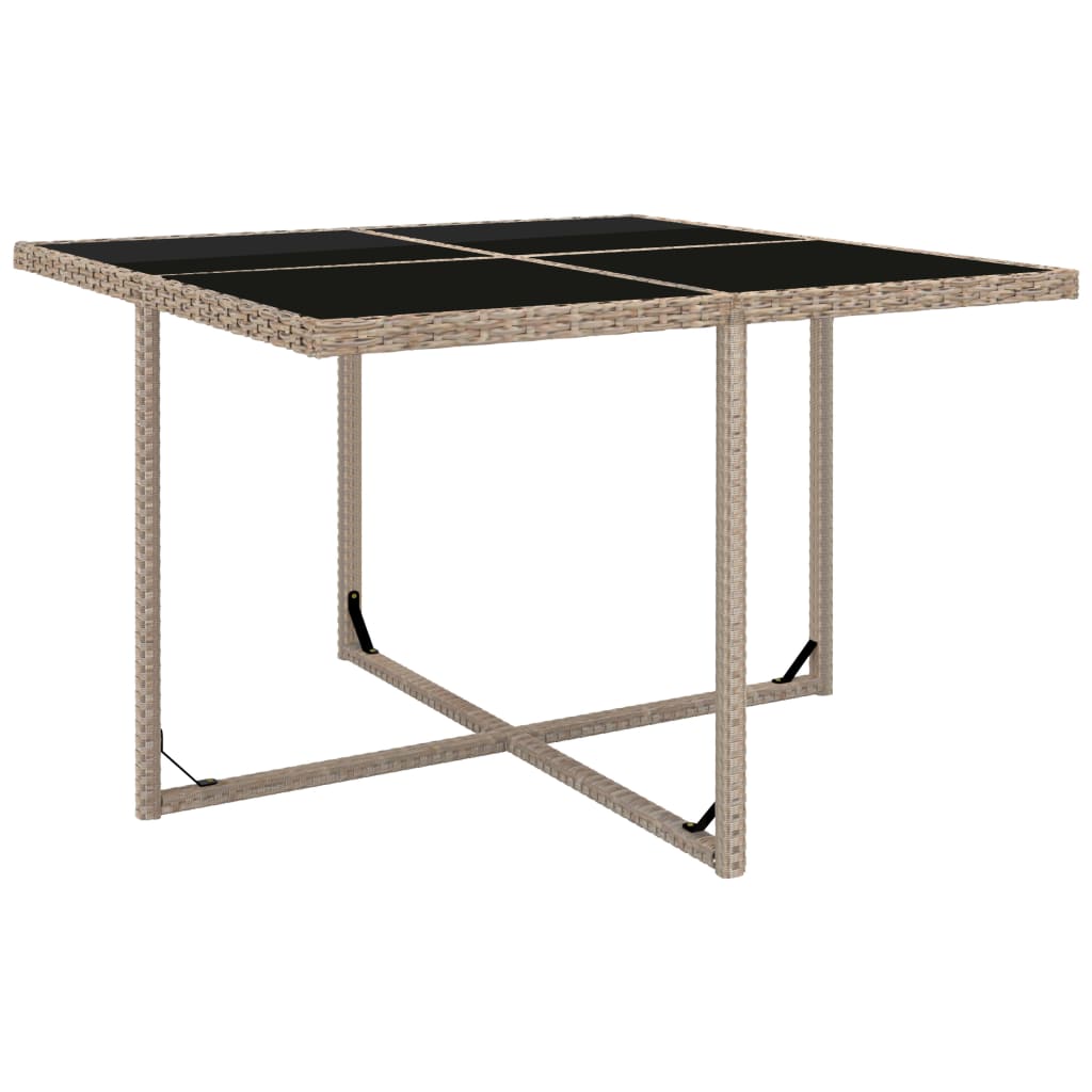 9 kom. Vrtna blagovaonska grupa s jastucima od poli ratana bež