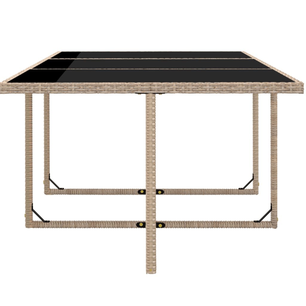 11 kom. Vrtna blagovaonska grupa s jastucima od poli ratana bež