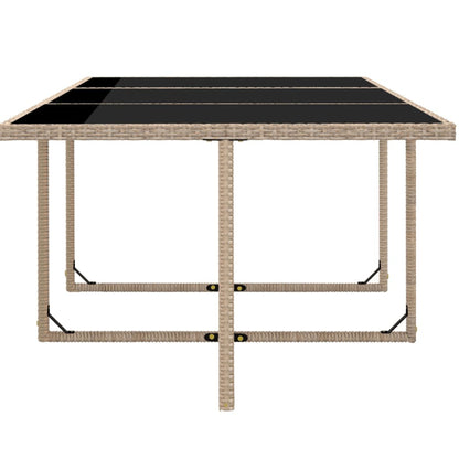 11 kom. Vrtna blagovaonska grupa s jastucima od poli ratana bež