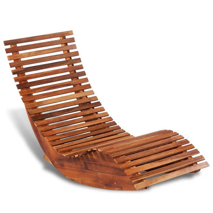 Rocking lounger acacia wood