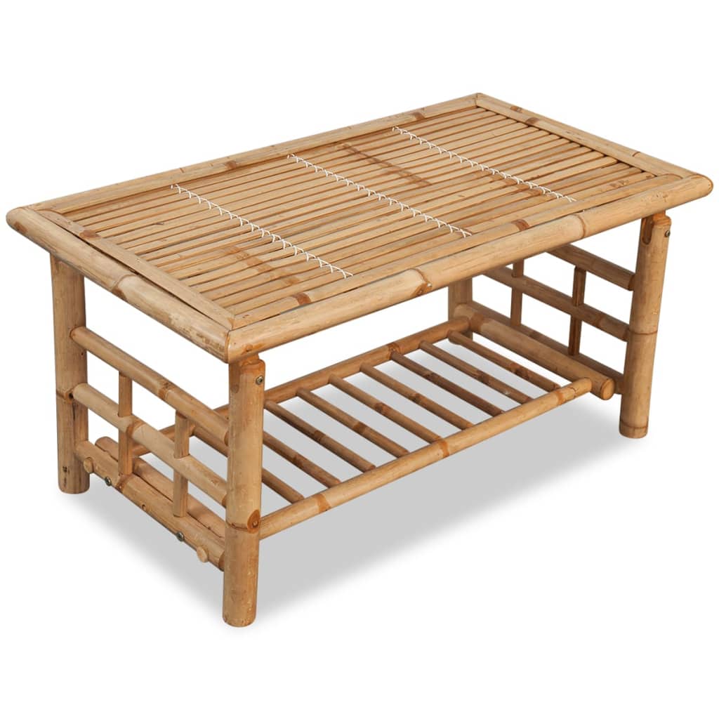 4-piece garden lounge set with bamboo cushions