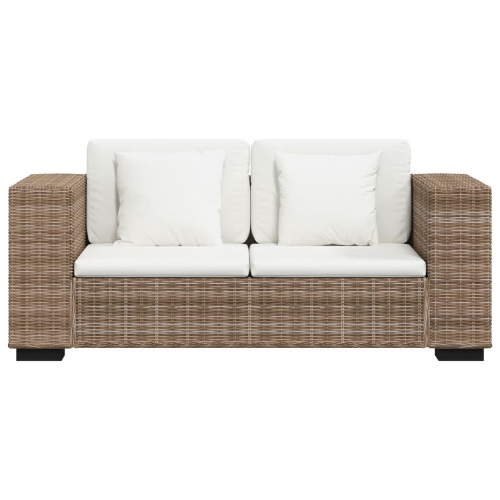 2-seater sofa real rattan