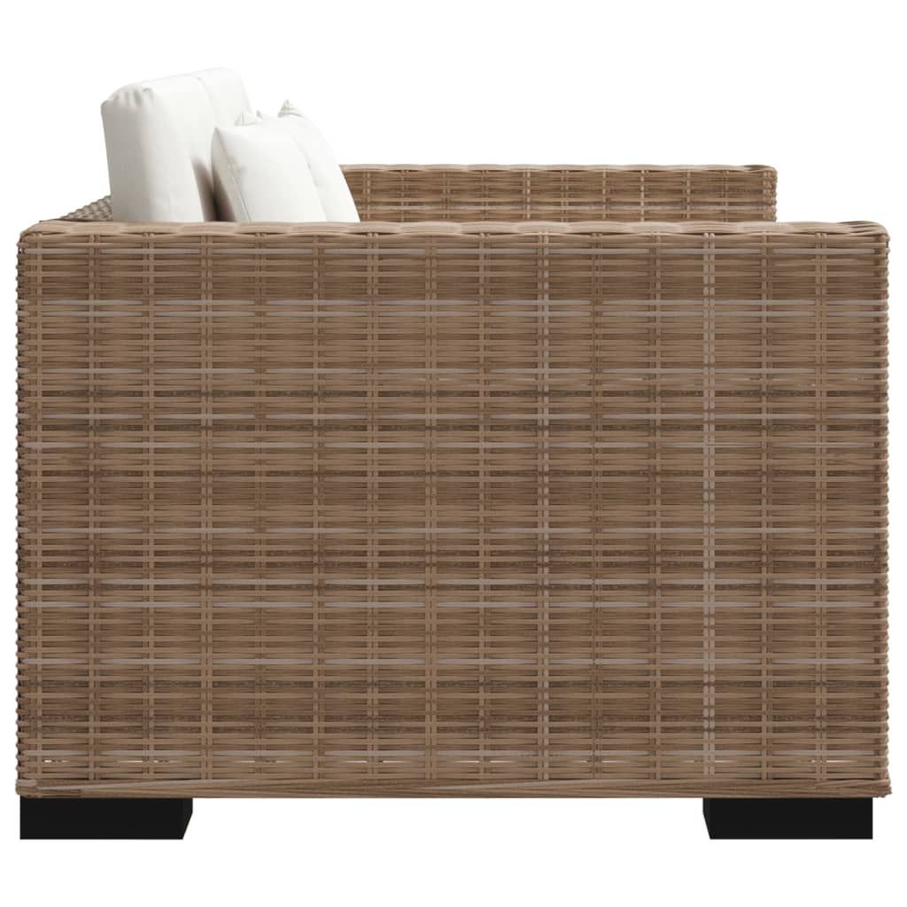 2-seater sofa real rattan