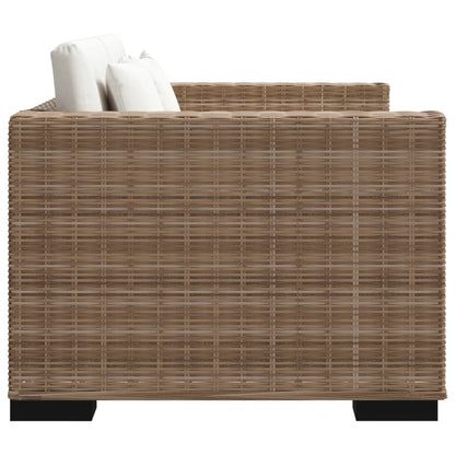 2-seater sofa real rattan