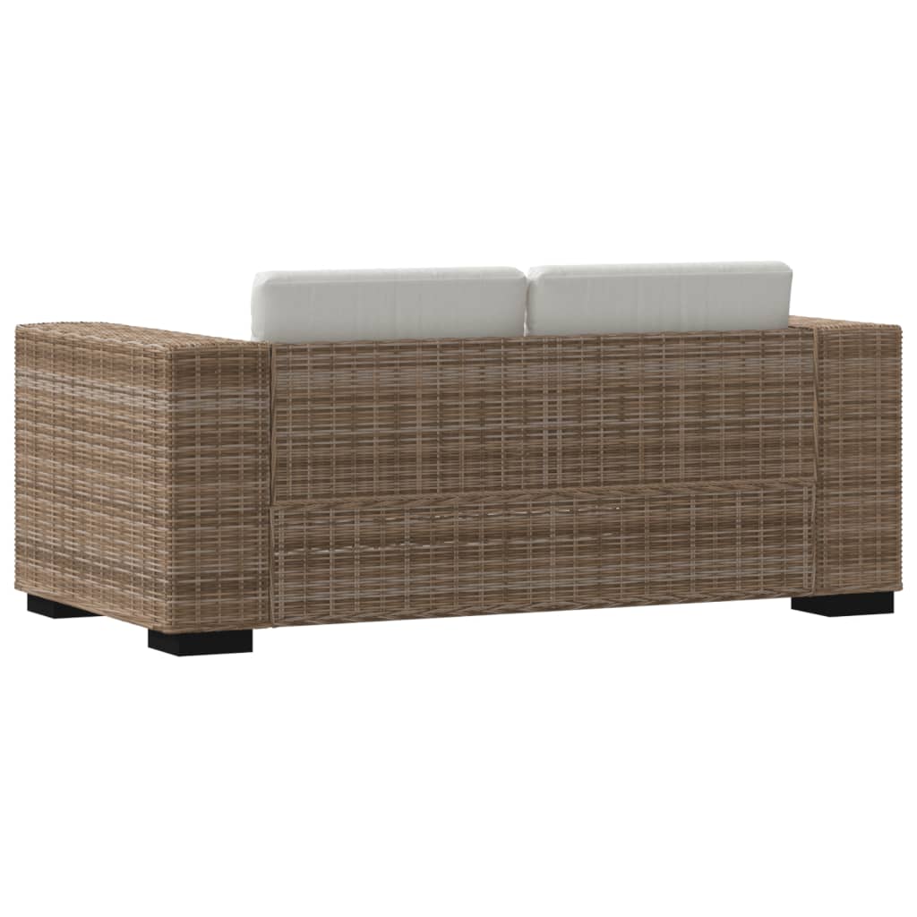2-seater sofa real rattan