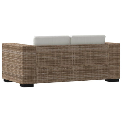 2-seater sofa real rattan