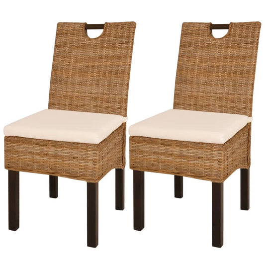 Dining chair 2 pcs. Kubu rattan mango wood