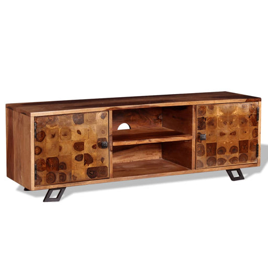 TV cabinet solid wood 120x30x40 cm