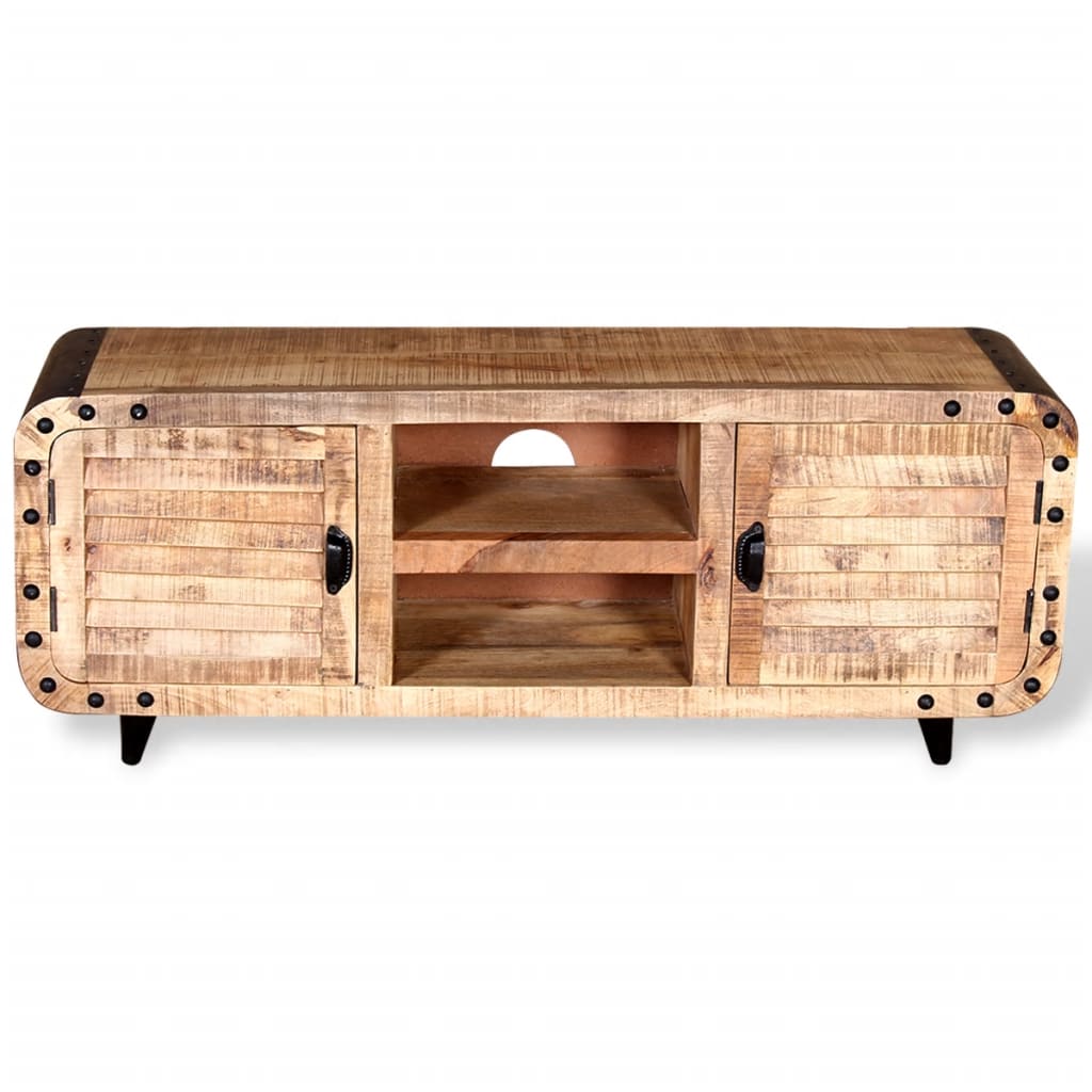 TV cabinet rough mango wood 120 x 30 x 50 cm