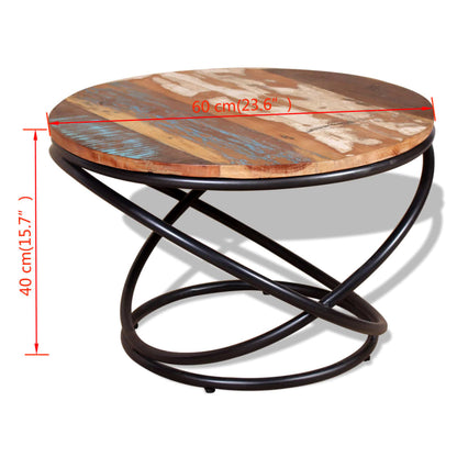 Coffee table solid old wood 60x60x40 cm