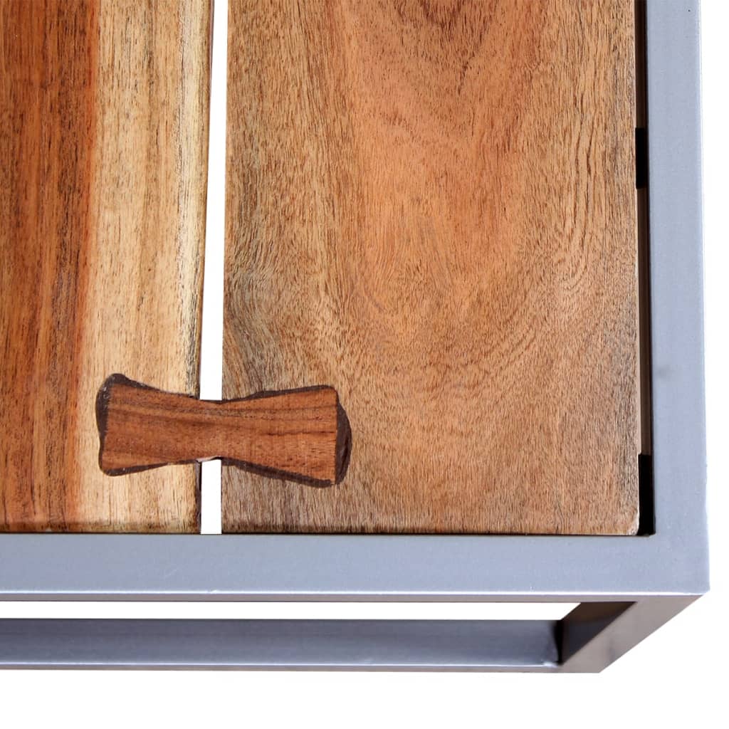 Two-piece coffee table set made of solid acacia wood