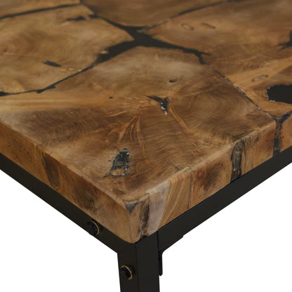 Coffee table teak resin 60 x 60 x 40 cm