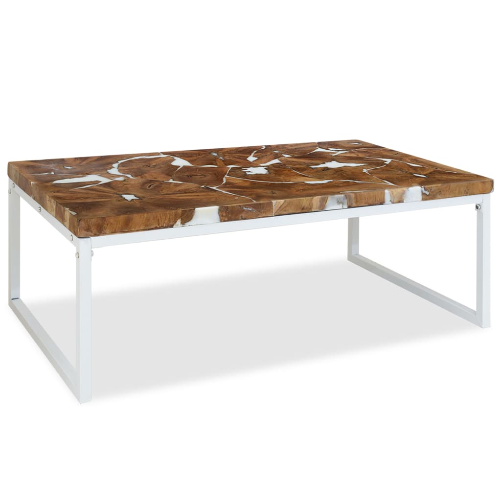 Coffee table teak resin 110 x 60 x 40 cm