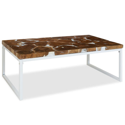 Coffee table teak resin 110 x 60 x 40 cm