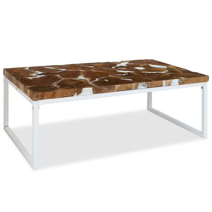 Coffee table teak resin 110 x 60 x 40 cm