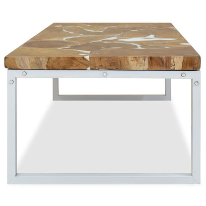 Coffee table teak resin 110 x 60 x 40 cm