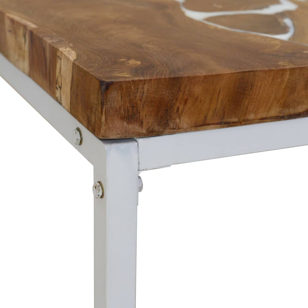 Coffee table teak resin 110 x 60 x 40 cm