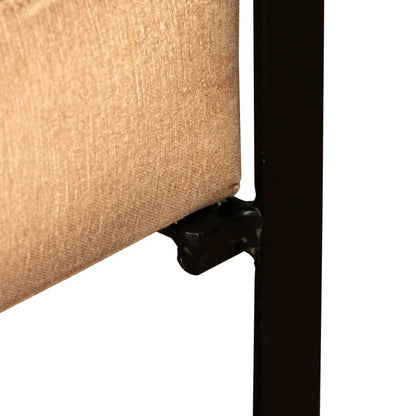 Loungesessel Braun Echtleder und Canvas