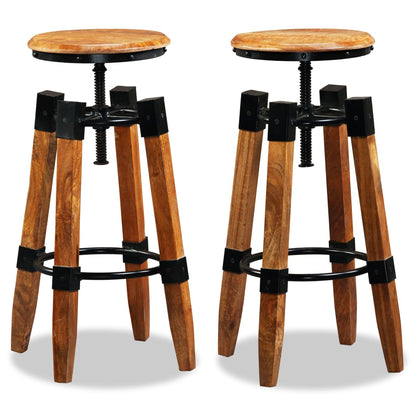 Bar stools 2 pcs. Mango solid wood