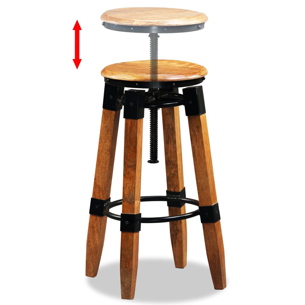 Bar stools 2 pcs. Mango solid wood