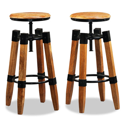 Bar stools 2 pcs. Mango solid wood
