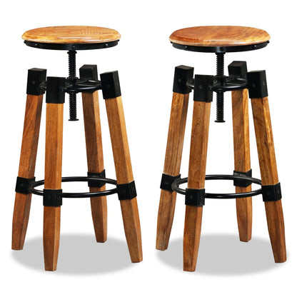 Bar stools 2 pcs. Mango solid wood