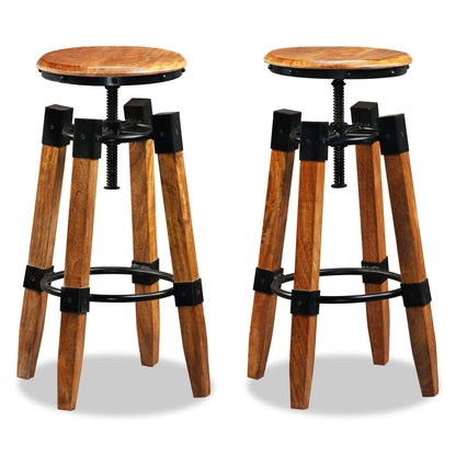 Bar stools 2 pcs. Mango solid wood