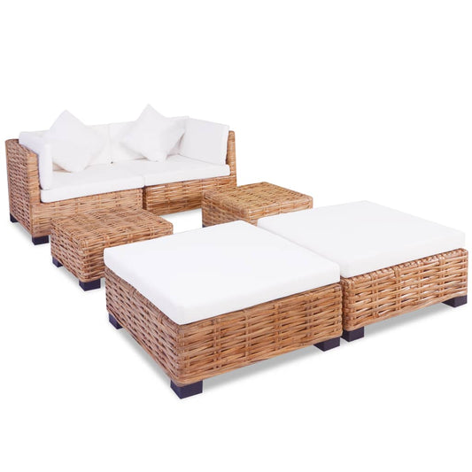 Sofa set 16-piece Natural rattan