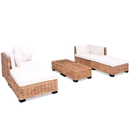Sofa set 16-piece Natural rattan