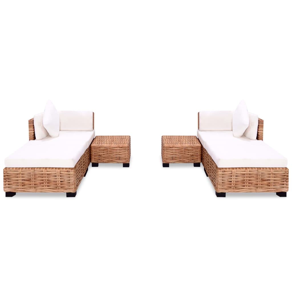 Sofa set 16-piece Natural rattan