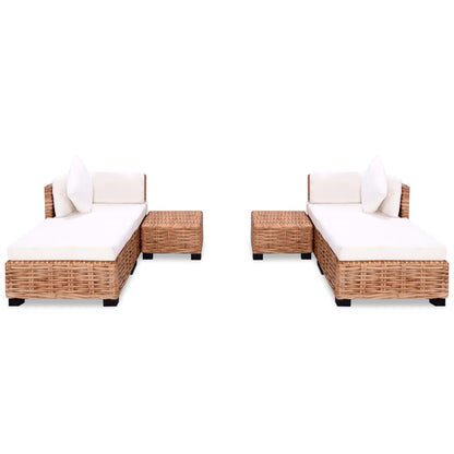 Sofa set 16-piece Natural rattan