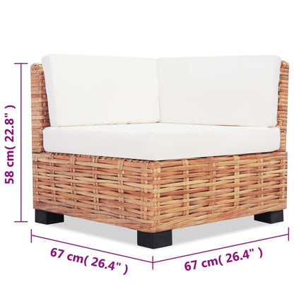 Sofa set 16-piece Natural rattan