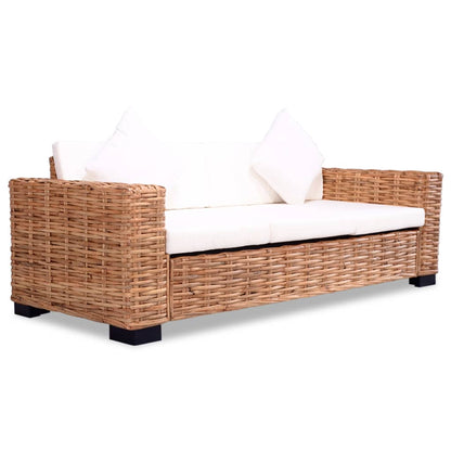 3 Seater Sofa Natural Rattan