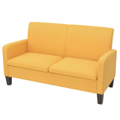 2-seater sofa 135 x 65 x76 cm yellow