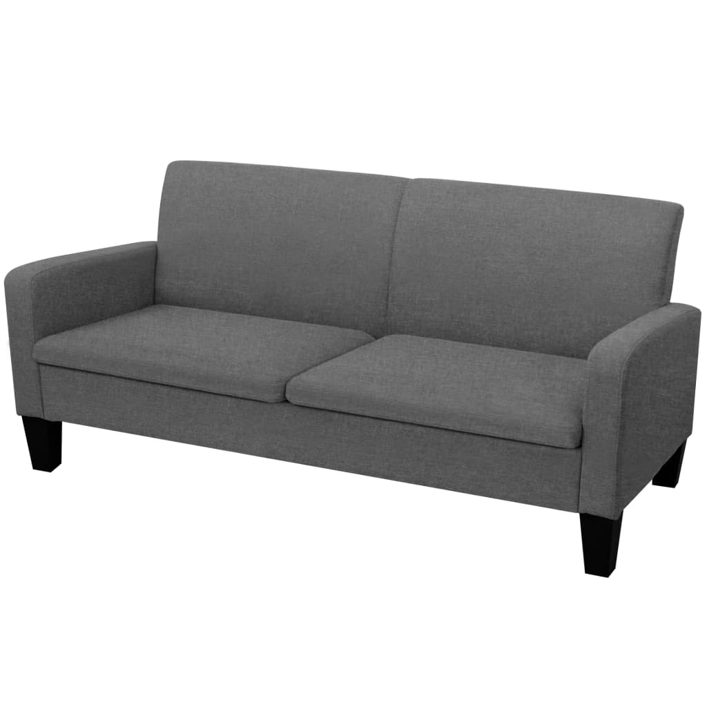 3-seater sofa 180 x 65 x 76 cm dark grey