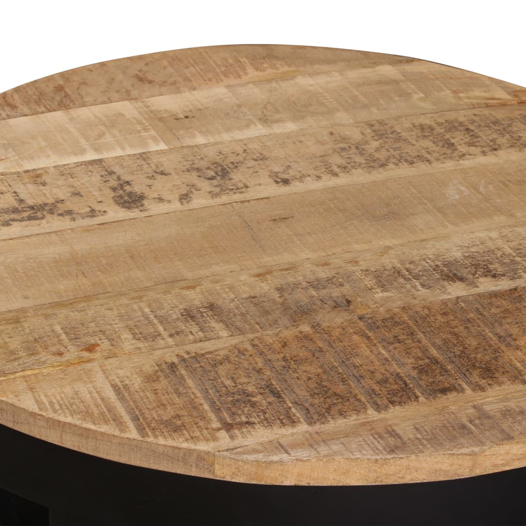 Coffee table rough solid mango wood 60x40 cm