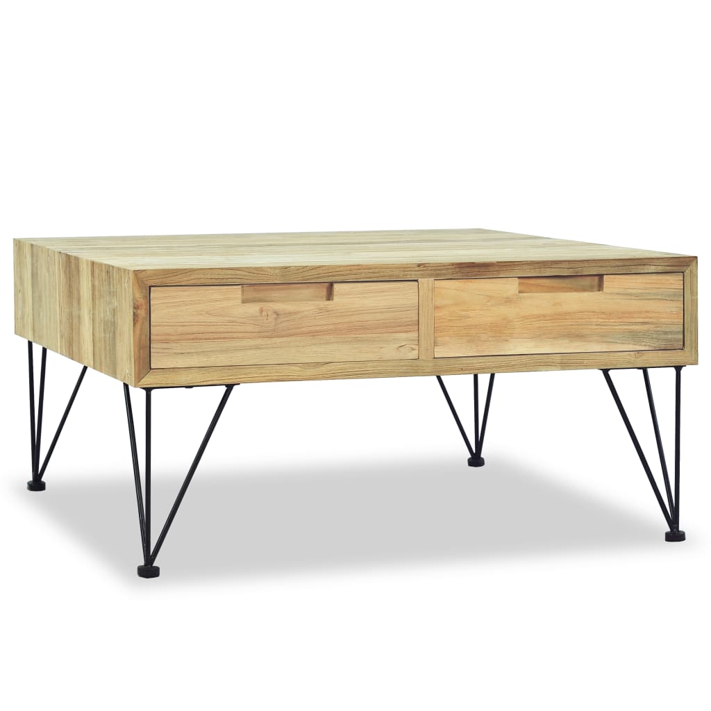 Coffee table 80 x 80 x 40 cm solid teak