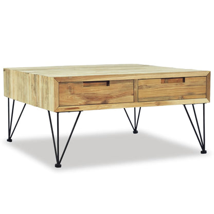Coffee table 80 x 80 x 40 cm solid teak