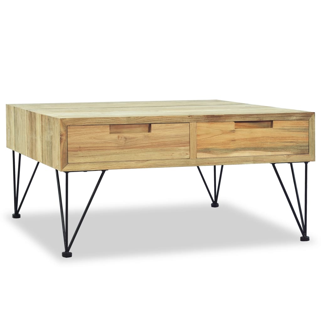 Coffee table 80 x 80 x 40 cm solid teak
