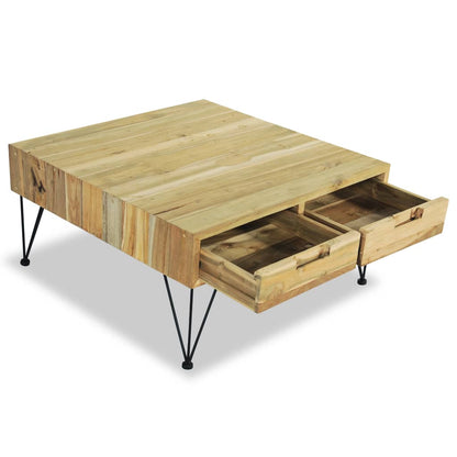 Coffee table 80 x 80 x 40 cm solid teak
