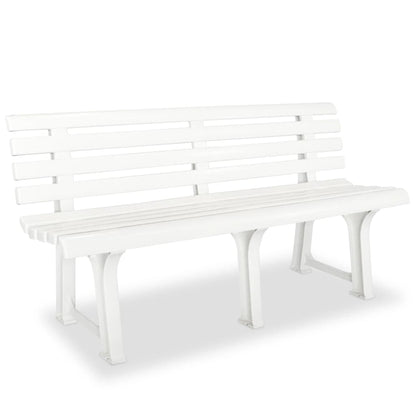 Garden bench 145.5 cm plastic white