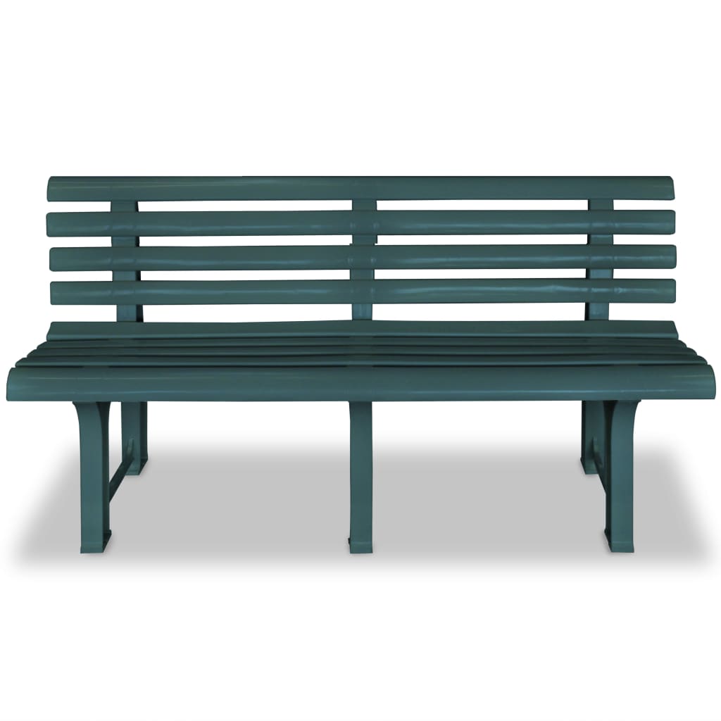 Garden bench 145.5 cm plastic green
