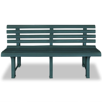 Garden bench 145.5 cm plastic green