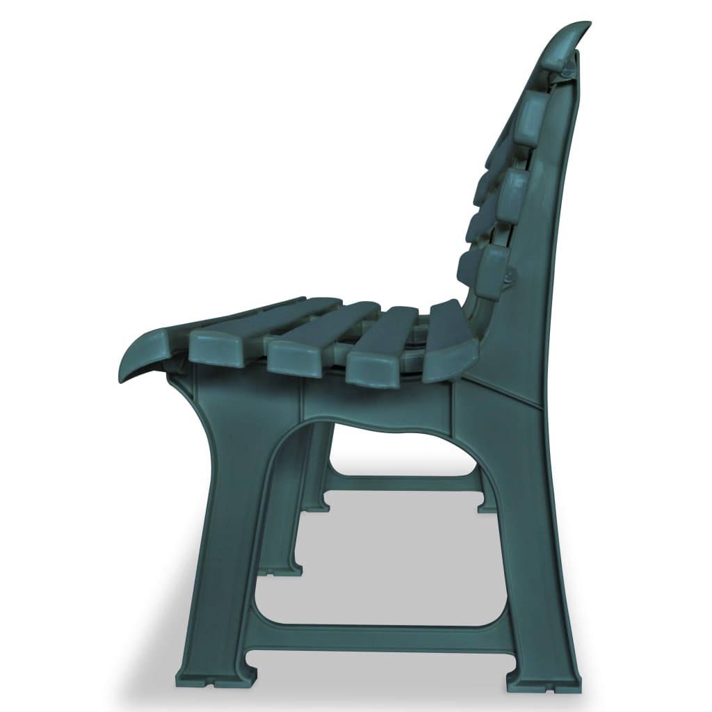 Garden bench 145.5 cm plastic green