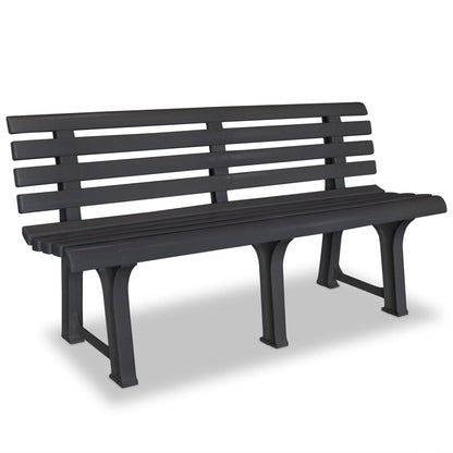 Garden bench 145.5 cm plastic anthracite