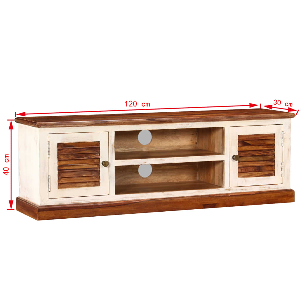 TV-Schrank Massivholz Palisander Mango 120x30x40 cm